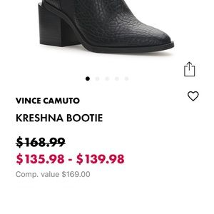 Women's black Vince Camuto booties, size 9 - like new